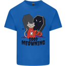 Vampire Cat Good Meowing Funny Halloween Kids T-Shirt Childrens Royal Blue