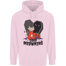 Vampire Cat Good Meowing Funny Halloween Mens 80% Cotton Hoodie Light Pink