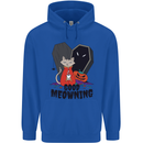 Vampire Cat Good Meowing Funny Halloween Mens 80% Cotton Hoodie Royal Blue
