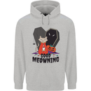 Vampire Cat Good Meowing Funny Halloween Mens 80% Cotton Hoodie Sports Grey