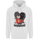 Vampire Cat Good Meowing Funny Halloween Mens 80% Cotton Hoodie White