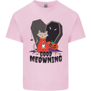 Vampire Cat Good Meowing Funny Halloween Mens Cotton T-Shirt Tee Top Light Pink
