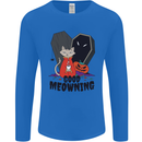 Vampire Cat Good Meowing Funny Halloween Mens Long Sleeve T-Shirt Royal Blue
