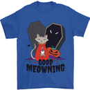 Vampire Cat Good Meowing Funny Halloween Mens T-Shirt 100% Cotton Royal Blue