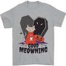 Vampire Cat Good Meowing Funny Halloween Mens T-Shirt 100% Cotton Sports Grey
