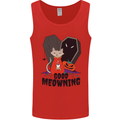 Vampire Cat Good Meowing Funny Halloween Mens Vest Tank Top Red