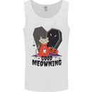 Vampire Cat Good Meowing Funny Halloween Mens Vest Tank Top White