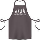 Vegan Evolution Vegetarian Funny Cotton Apron 100% Organic Dark Grey