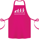Vegan Evolution Vegetarian Funny Cotton Apron 100% Organic Pink