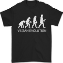 Vegan Evolution Vegetarian Funny Mens T-Shirt 100% Cotton Black