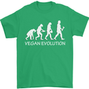 Vegan Evolution Vegetarian Funny Mens T-Shirt 100% Cotton Irish Green