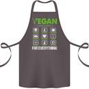Vegan For Everything Cotton Apron 100% Organic Dark Grey