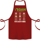 Vegan For Everything Cotton Apron 100% Organic Maroon