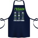 Vegan For Everything Cotton Apron 100% Organic Navy Blue