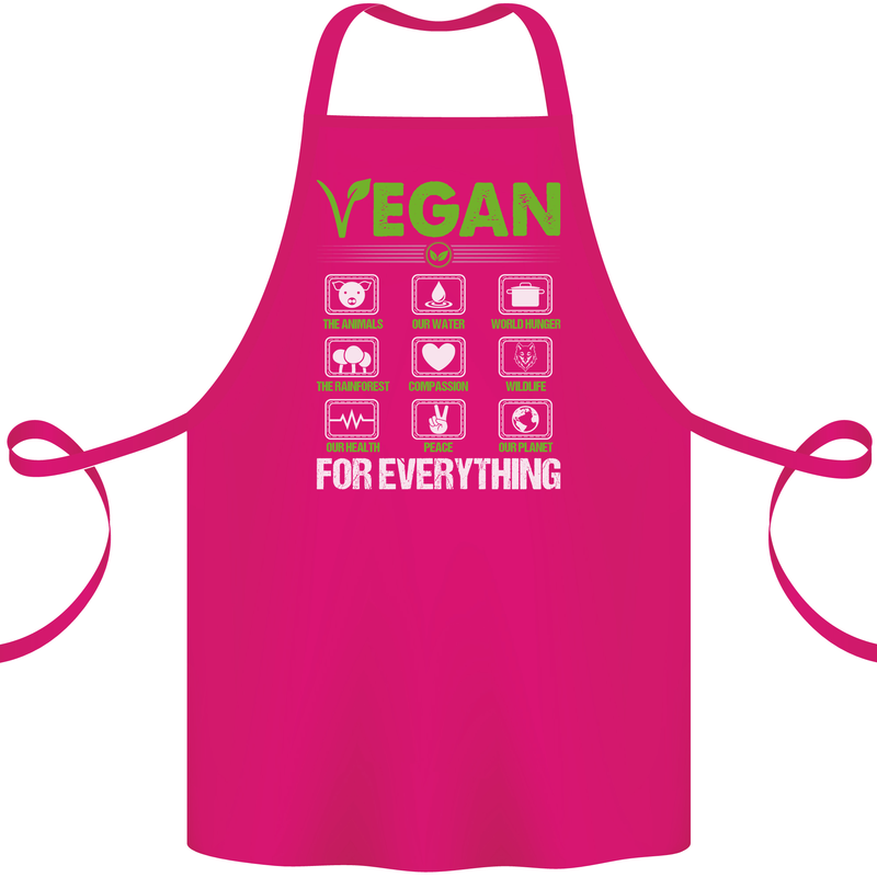 Vegan For Everything Cotton Apron 100% Organic Pink