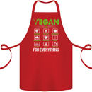 Vegan For Everything Cotton Apron 100% Organic Red