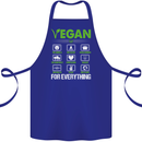 Vegan For Everything Cotton Apron 100% Organic Royal Blue