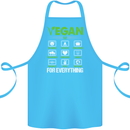 Vegan For Everything Cotton Apron 100% Organic Turquoise