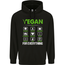 Vegan For Everything Mens 80% Cotton Hoodie Black
