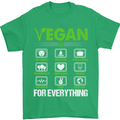 Vegan For Everything Mens T-Shirt 100% Cotton Irish Green