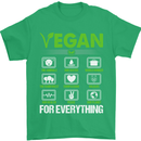 Vegan For Everything Mens T-Shirt 100% Cotton Irish Green