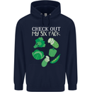 Vegan Six Pack Vegetarian Vegetables Mens 80% Cotton Hoodie Navy Blue