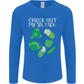 Vegan Six Pack Vegetarian Vegetables Mens Long Sleeve T-Shirt Royal Blue