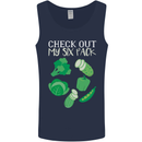 Vegan Six Pack Vegetarian Vegetables Mens Vest Tank Top Navy Blue