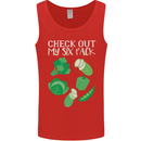 Vegan Six Pack Vegetarian Vegetables Mens Vest Tank Top Red