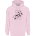 Velociraptor Skull Dinosaurs Palaeontology Childrens Kids Hoodie Light Pink