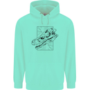 Velociraptor Skull Dinosaurs Palaeontology Childrens Kids Hoodie Peppermint