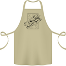Velociraptor Skull Dinosaurs Palaeontology Cotton Apron 100% Organic Khaki