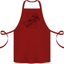 Velociraptor Skull Dinosaurs Palaeontology Cotton Apron 100% Organic Maroon