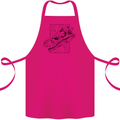 Velociraptor Skull Dinosaurs Palaeontology Cotton Apron 100% Organic Pink