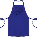 Velociraptor Skull Dinosaurs Palaeontology Cotton Apron 100% Organic Royal Blue