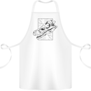 Velociraptor Skull Dinosaurs Palaeontology Cotton Apron 100% Organic White