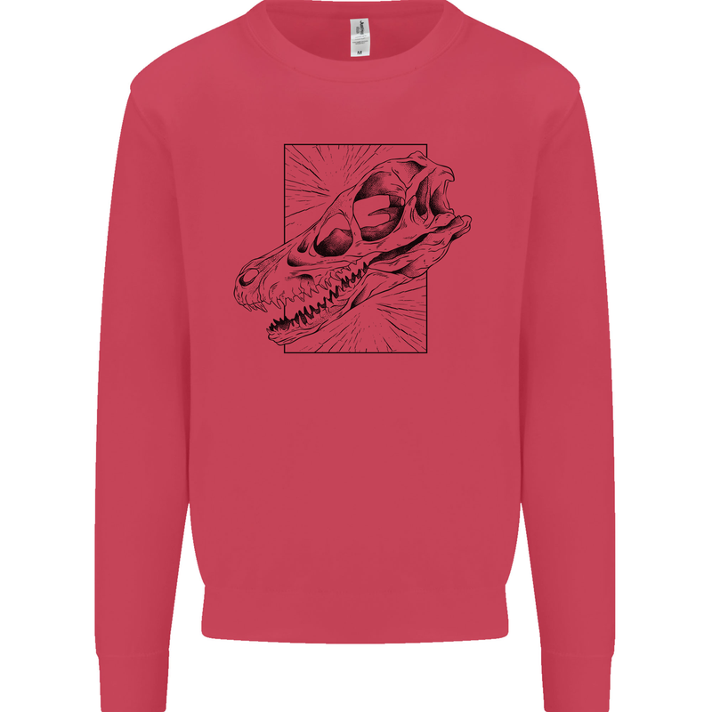 Velociraptor Skull Dinosaurs Palaeontology Kids Sweatshirt Jumper Heliconia