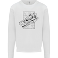 Velociraptor Skull Dinosaurs Palaeontology Kids Sweatshirt Jumper White