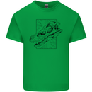 Velociraptor Skull Dinosaurs Palaeontology Kids T-Shirt Childrens Irish Green