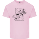 Velociraptor Skull Dinosaurs Palaeontology Kids T-Shirt Childrens Light Pink