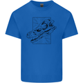 Velociraptor Skull Dinosaurs Palaeontology Kids T-Shirt Childrens Royal Blue