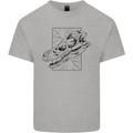 Velociraptor Skull Dinosaurs Palaeontology Kids T-Shirt Childrens Sports Grey