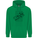 Velociraptor Skull Dinosaurs Palaeontology Mens 80% Cotton Hoodie Irish Green