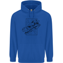 Velociraptor Skull Dinosaurs Palaeontology Mens 80% Cotton Hoodie Royal Blue