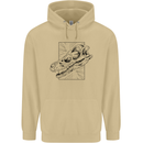 Velociraptor Skull Dinosaurs Palaeontology Mens 80% Cotton Hoodie Sand