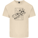 Velociraptor Skull Dinosaurs Palaeontology Mens Cotton T-Shirt Tee Top Natural