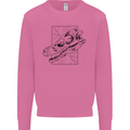 Velociraptor Skull Dinosaurs Palaeontology Mens Sweatshirt Jumper Azalea