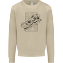 Velociraptor Skull Dinosaurs Palaeontology Mens Sweatshirt Jumper Sand
