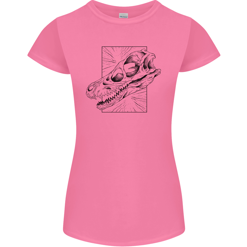 Velociraptor Skull Dinosaurs Palaeontology Womens Petite Cut T-Shirt Azalea