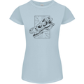 Velociraptor Skull Dinosaurs Palaeontology Womens Petite Cut T-Shirt Light Blue
